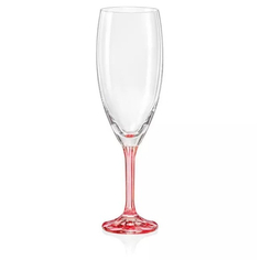Набор бокалов Crystalex Магнолия для шампанского pink 210 мл 6 шт