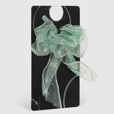 Бант декоративный Kaemingk зеленый 11х15 см