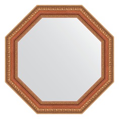 Зеркало в багетной раме Evoform бронзовые бусы на дереве 60 мм 51,6х51,6 см