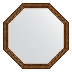 Зеркало в багетной раме Evoform виньетка состаренная бронза 56 мм 70,4х70,4 см
