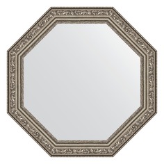Зеркало в багетной раме Evoform виньетка состаренное серебро 56 мм 50,4х50,4 см