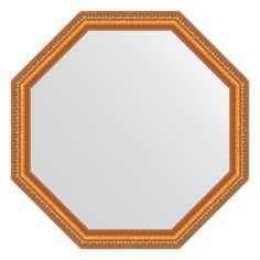 Зеркало в багетной раме Evoform золотые бусы на бронзе 60 мм 71,6х71,6 см