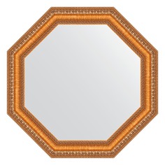 Зеркало в багетной раме Evoform золотые бусы на бронзе 60 мм 51,6х51,6 см