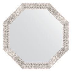 Зеркало в багетной раме Evoform мозаика хром 46 мм 48,2х48,2 см