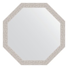 Зеркало в багетной раме Evoform мозаика хром 46 мм 58,2х58,2 см