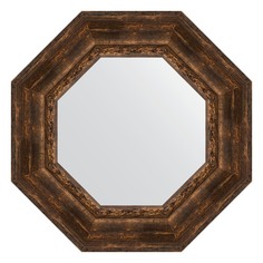 Зеркало в багетной раме Evoform состаренное дерево с орнаментом 120 мм 62,6х62,6 см
