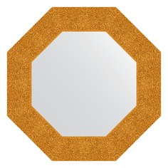 Зеркало в багетной раме Evoform чеканка золотая 90 мм 56,6х56,6 см