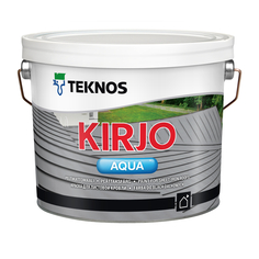 Краска матовая белая Teknos Kirjo Aqua PM1 3/2,7 л