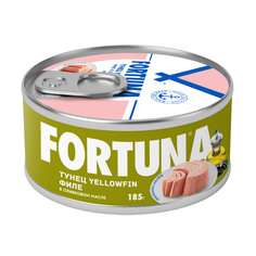 Тунец FORTUNA Yellowfin филе в оливковом масле 185 г Фортуна