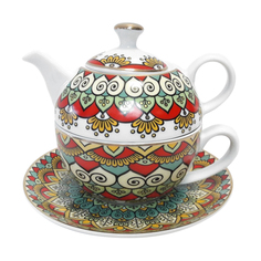 Чайник с чашкой Porcelana Bogucice Bombaj 1 персона