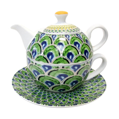 Чайник с чашкой Porcelana Bogucice Pavone 1 персона