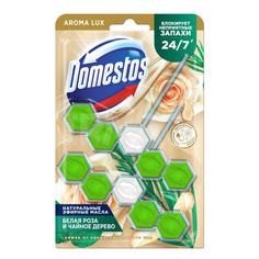 Блок для очищения унитаза Domestos Power 5 Aroma Lux Зеленый чай, 2х50 г