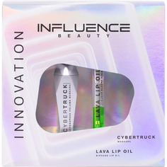 Подарочный набор Influence beauty тушь Cybertruck и двухфазное масло для губ Lava lip oil №4