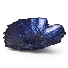 Блюдо Fissman Leaves 16x14,3x2,1 см синий стекло