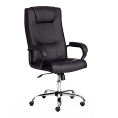 Кресло компьютерное TC искусственная кожа чёрное 63х48х117 см