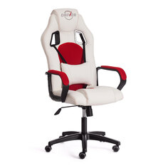 Кресло компьютерное TC Driver искусственная кожа белое с красным 55х49х126 см
