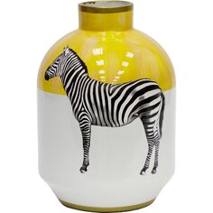 Ваза Glasar зебра 21х21х31 см ГЛАСАР