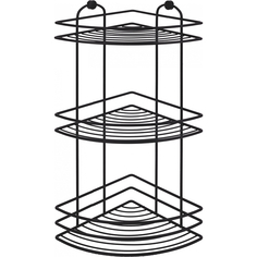 Полка угловая Teknotel 3 яруса черный матовый 20x20x46 см