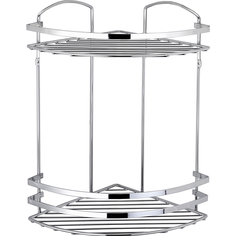 Полка угловая Teknotel 2 яруса хром