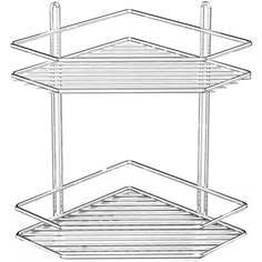 Полка угловая Teknotel 2 яруса хром (ES072_V002)