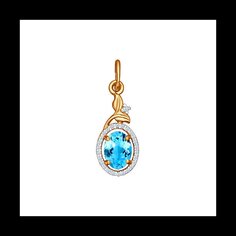 Подвеска SOKOLOV из золота с топазом и фианитами