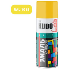 Краски и эмали аэрозольные универсальные эмаль аэрозольная KUDO 1013 универсальная 520мл желтая, арт.KU-1013