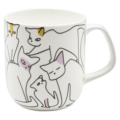 Кружки кружка APOLLO Genio Cats Basalto 600мл фарфор