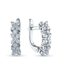 Серьги из серебра э0612сг05180600_white ЭПЛ Даймонд