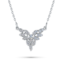 Колье из серебра э0612кл10190270_white ЭПЛ Даймонд