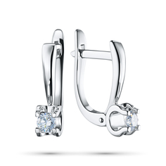 Серьги из серебра э0612сг06200855_white ЭПЛ Даймонд