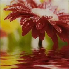 Картина на стекле 30х30 см «Red flower» 27737524 Без бренда