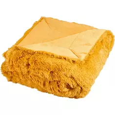 Плед "Мягкий мех" 200x220 см искусственный мех цвет желтый Eclair