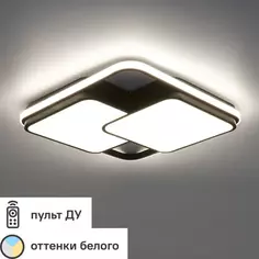 Светильник потолочный светодиодный Eurosvet Jeremy 90253/1 с пультом управления, 14 м², регулируемый белый свет, цвет черный