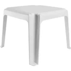 Столик для шезлонга квадратный 45x45 см белый Без бренда