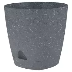 Горшок цветочный Ingreen Stone ø11 h10.7 см v0.65 л пластик темный серый