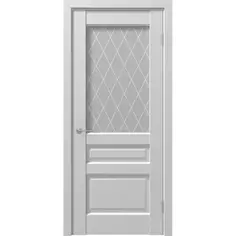 Дверь межкомнатная остекленная с замком и петлями в комплекте Artens Магнолия 70x200 см ПВХ цвет белый