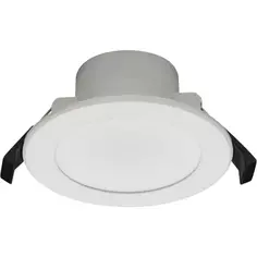 Светильник точечный светодиодный Gauss Downlight круг под отверстие 75 мм, 11 м², теплый белый свет, цвет белый
