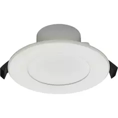 Светильник точечный светодиодный Gauss Downlight круг под отверстие 75 мм 14 м² теплый белый свет цвет белый