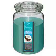 Свеча ароматизированная в стакане Кокосовый аромат синяя 15 см Atmosphera