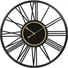 Часы настенные Dream River EA1131 круглые металл цвет черный бесшумные ø60