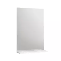 Зеркало для ванной ЛЦ Т-60 с полкой 60x74.6 см цвет белый Без бренда