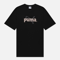 Мужская футболка Puma Puma Team Graphic, цвет чёрный