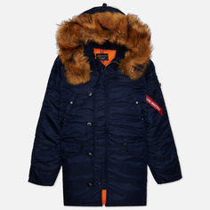 Мужская куртка парка Alpha Industries N-3B Slim Fit, цвет синий