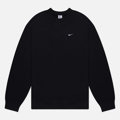 Мужская толстовка Nike Solo Swoosh Fleece Crew Neck, цвет чёрный