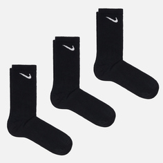Комплект носков Nike 3-Pack Lightweight Everyday Crew, цвет чёрный, размер 46-50 EU