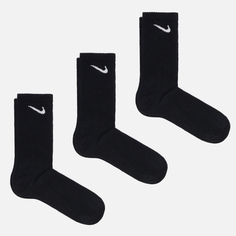Комплект носков Nike 3-Pack Lightweight Everyday Crew, цвет чёрный