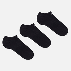 Комплект носков Nike 3-Pack Everyday Cushioned No-Show, цвет чёрный