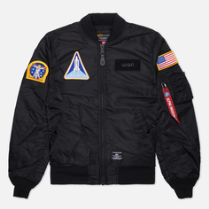 Мужская куртка бомбер Alpha Industries NASA MA-1 Flight Gen II, цвет чёрный