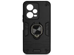 Чехол DF для Xiaomi Redmi Note 12 Pro Plus 5G с магнитом и кольцом Black xiArmor-04