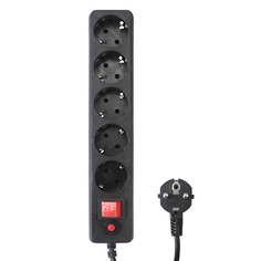 Сетевой фильтр Гарнизон 5 Sockets 3m Black EHLB-2